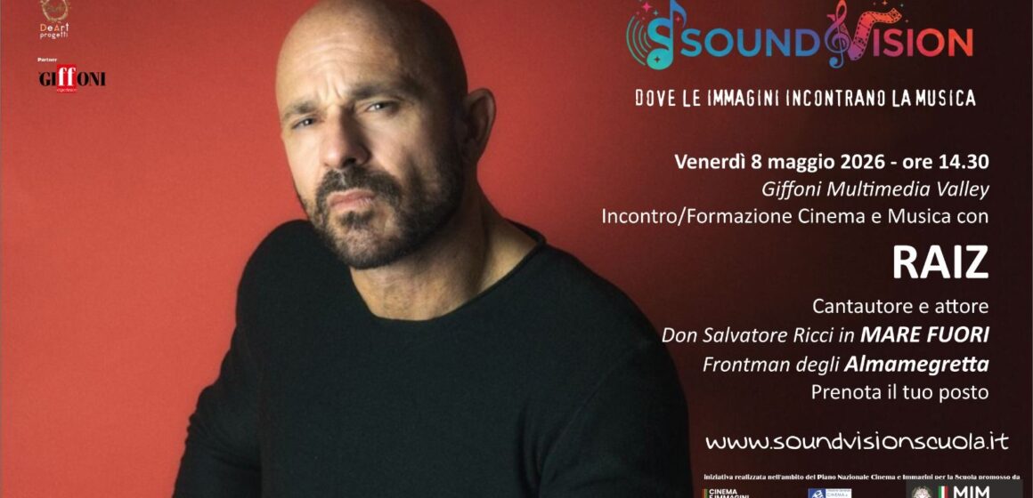 raiz Sound&Vision – Un viaggio tra musica, immagini e creatività nel territorio salernitano con 2.500 studenti e 250 docenti coinvolti in sei istituti comprensivi. Domani ospite speciale l’attore e cantante RAIZ